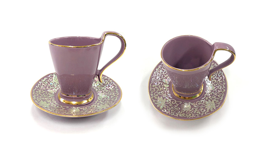 MK-MO001(L) mini ceramic tea set (4p) -Lilac-