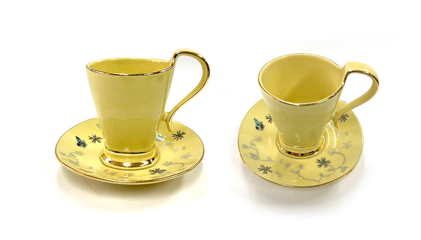 MK-MO001(Y) mini ceramic tea set (4p) -Yellow-